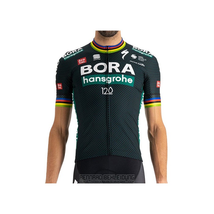 2021 Fahrradbekleidung Bora-Hansgrone Weltmeister Trikot Kurzarm und Tragerhose - zum Schließen ins Bild klicken